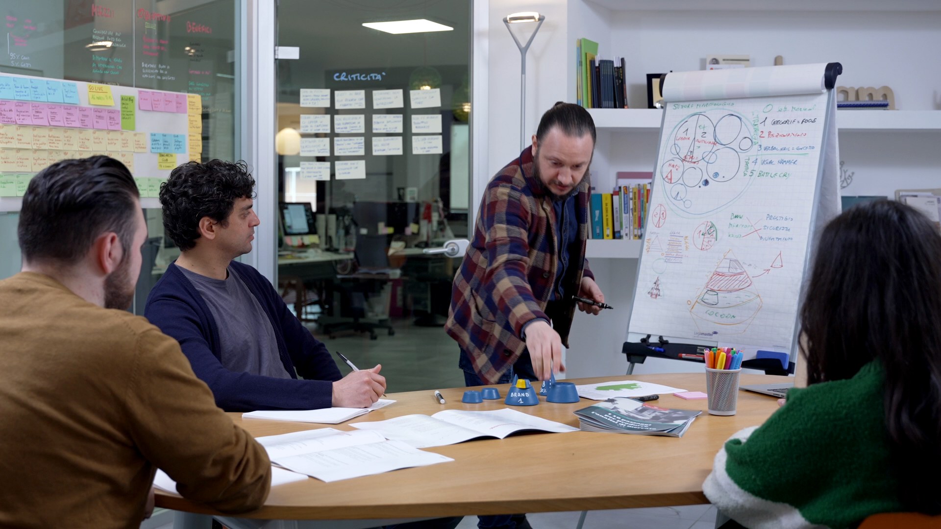 Workshop di brand positioning con Samuel Gentile e partecipanti al tavolo