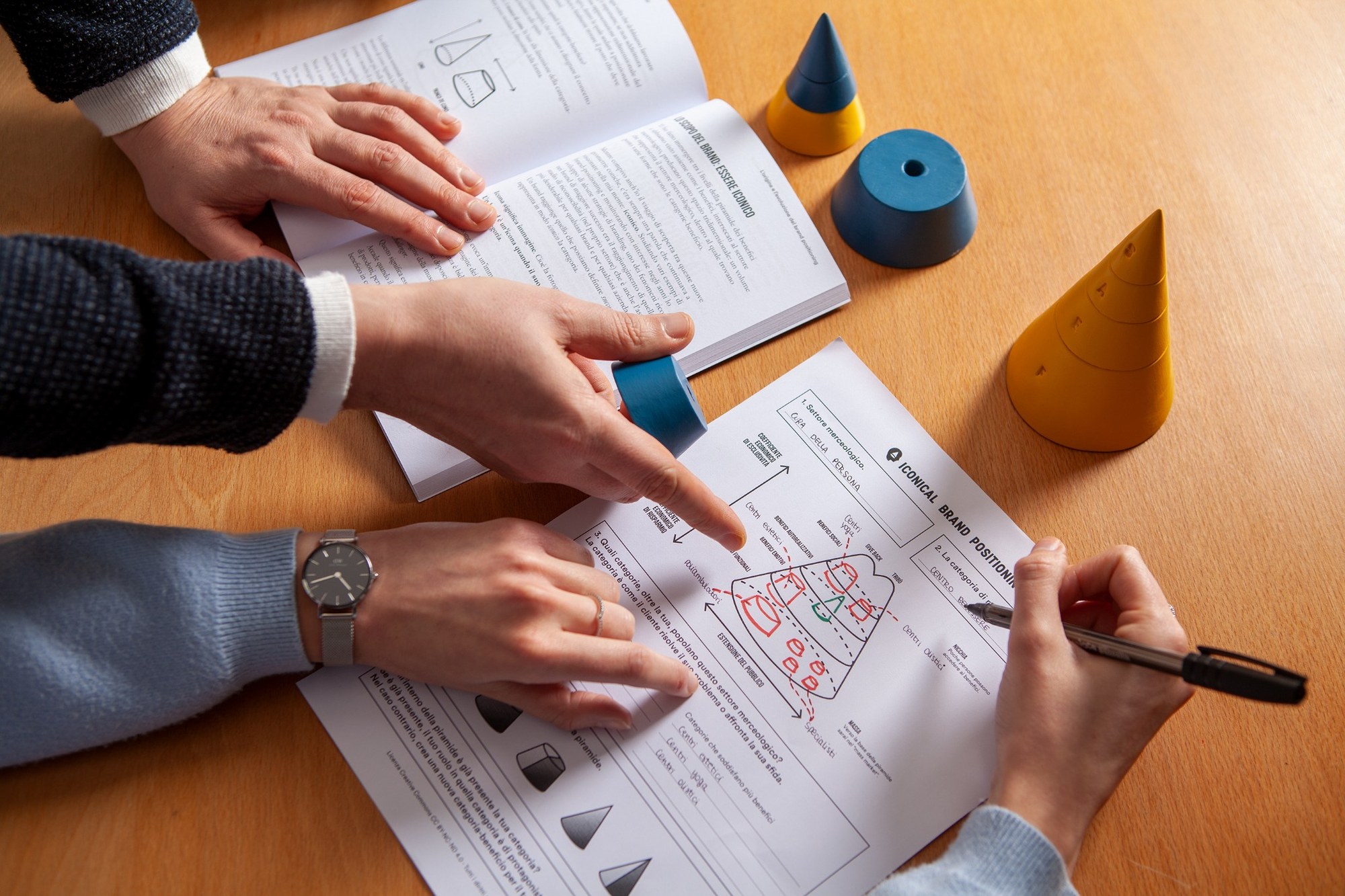 Lavoro pratico sul brand positioning con canvas e componenti Iconical